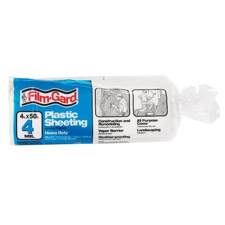 Berry Plastics 626159 4 mil 4 x 50 ft. Film Polyethylene Sheeting - Clear 50652